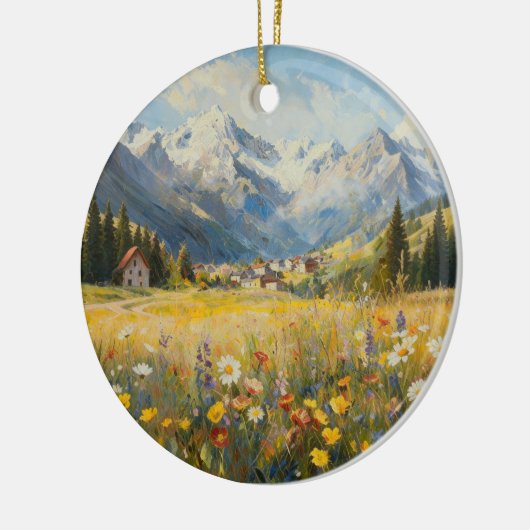 Alpine Mountain Wildflower Ornament セラミックオーナメント (左)