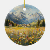 Alpine Mountain Wildflower Ornament セラミックオーナメント (裏面)