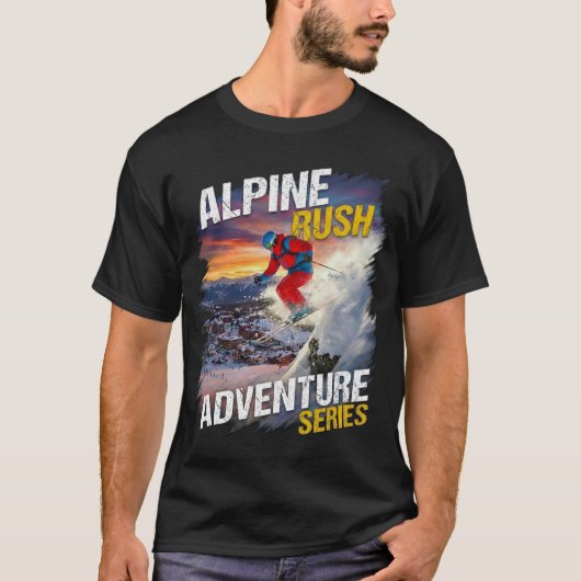 Alpine Rush – Extreme Ski Adventure Mountain  Tシャツ (正面)