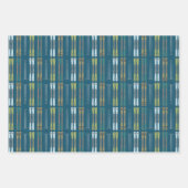 Alpine Skis Wrapping Paper Flat Sheet Set of 3 ラッピングペーパーシート (正面3)