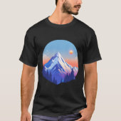 Alpine Sunset Peak Circle Tシャツ (正面)