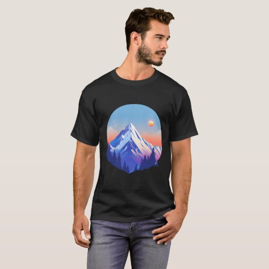 Alpine Sunset Peak Circle Tシャツ (正面フル)