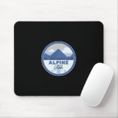Alpine Utah Ut Mountains Badge Hiking Souvenir マウスパッド (マウス)