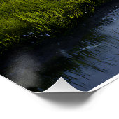 Alpine Valley Stream Green Meadows Snowy Peaks ポスター (コーナー)