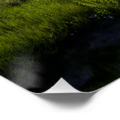 Alpine Valley Stream Green Meadows Snowy Peaks ポスター (コーナー)