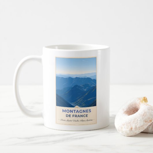 Alpine Valleys of the French Alps コーヒーマグカップ (ドーナツ)