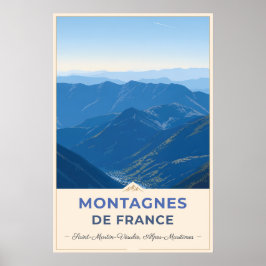 Alpine Valleys of the French Alps ポスター