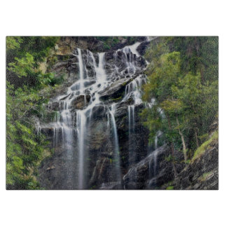 Alps Mountain Top Waterfall カッティングボード
