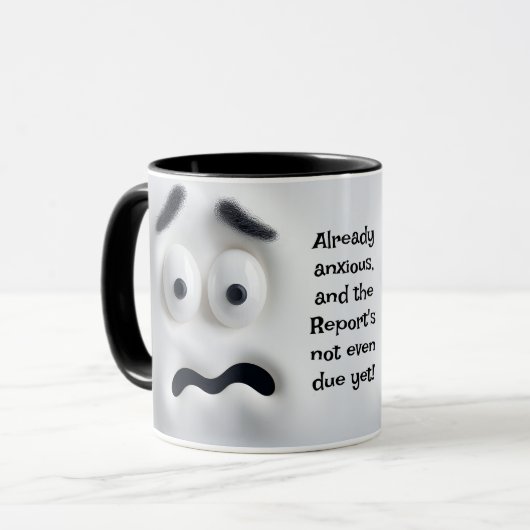 Already Anxious! Add Name Message, Expressive Face マグカップ (正面左)