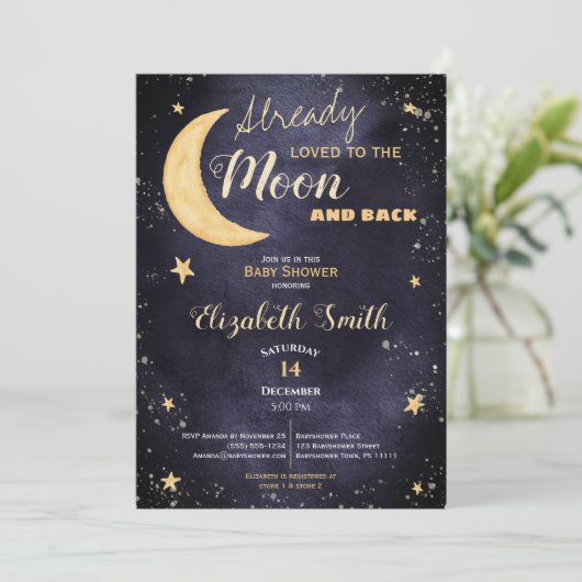 Already loved gender neutral babyshower 招待状 (スタンド正面)