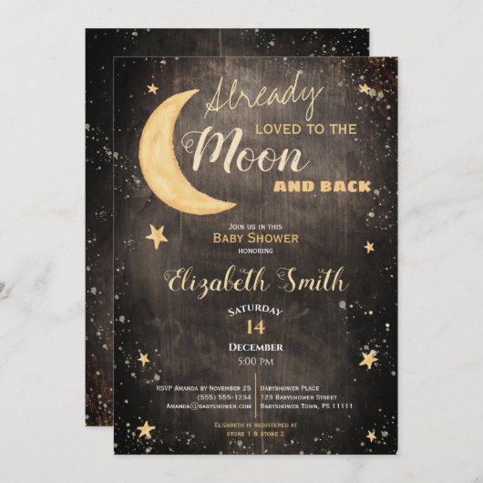 Already loved gender neutral babyshower kaart 招待状 (正面/裏面)