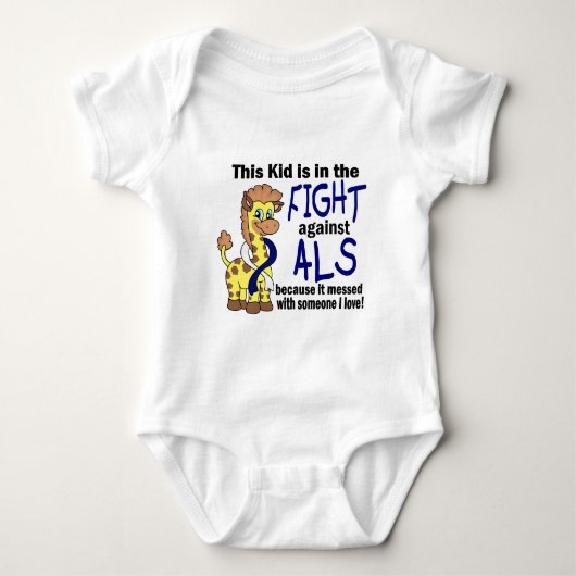 ALSに対する戦いの子供 ベビーボディスーツ (正面)