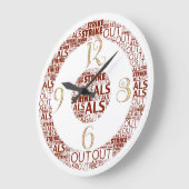 ALSの丸い（大きな）時計を取り除く ラージ壁時計 (傾斜)