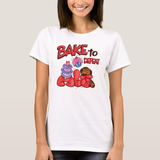 ALSの役人のロゴを敗北させるために焼いて下さい Tシャツ (正面)