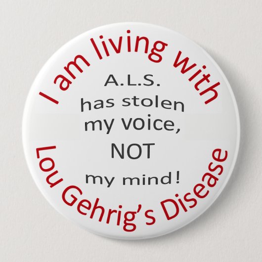 ALSは私の声を盗みました 缶バッジ (正面)
