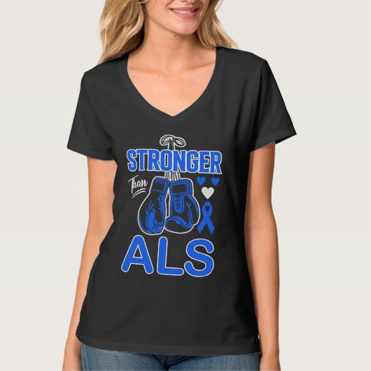 ALSより強いボクサー ボクシング Tシャツ (正面)