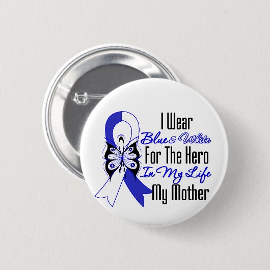 ALSリボンのヒーロー私の人生の母 缶バッジ (正面&裏面)