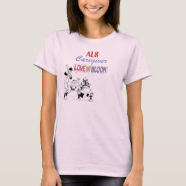 ALS介護者ヴィンテージ指インスパイア輪T型 Tシャツ