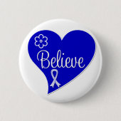 ALS筋萎縮性側索硬化症信じのハート 缶バッジ (正面)