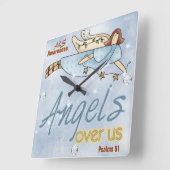 ALS認識度スクエアウォールクロック スクエア壁時計 (傾斜)