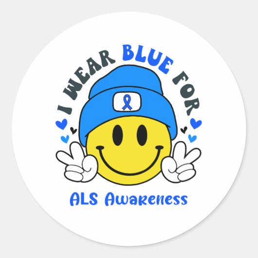 ALS認識度リボンサポートギフト ラウンドシール (正面)