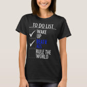 ALS認識度月の生存者がブルーリボンを Tシャツ (正面)