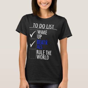 ALS認識度月の生存者がブルーリボンを Tシャツ