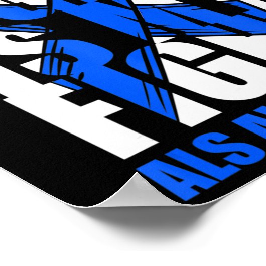 ALS認識度月青いリボンのママの戦いは覇権 ポスター (角)