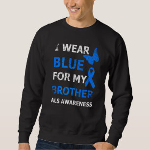 Als認識度I衣服ブルーfor My Brotherリボン スウェットシャツ