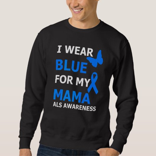 Als認識度I衣服ブルーfor My Mama Ribbon スウェットシャツ (正面)