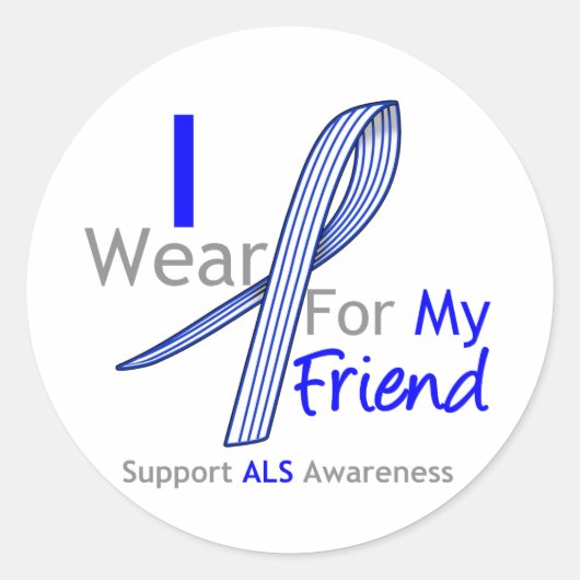 ALS認識度I衣服ALSリボンfor My Friend ラウンドシール (正面)