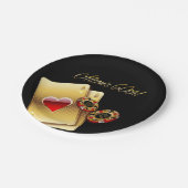 Al's Casinoスタイル60番目のパーティー頼4名のチップ ペーパープレート (アングル)