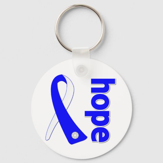 ALS Lou Gehrig's Disease HOPE Ribbon キーホルダー (正面)
