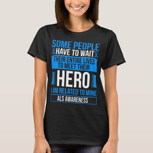 ALS Ribbon ALS Treatment ALS Survivor Ribbon Tシャツ (正面)