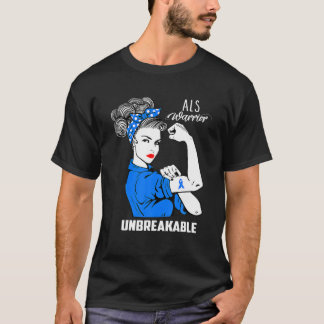 ALS Warrior Unbreakable ALS Awareness Gift Tシャツ
