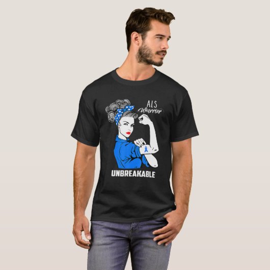 ALS Warrior Unbreakable ALS Awareness Gift Tシャツ (正面フル)