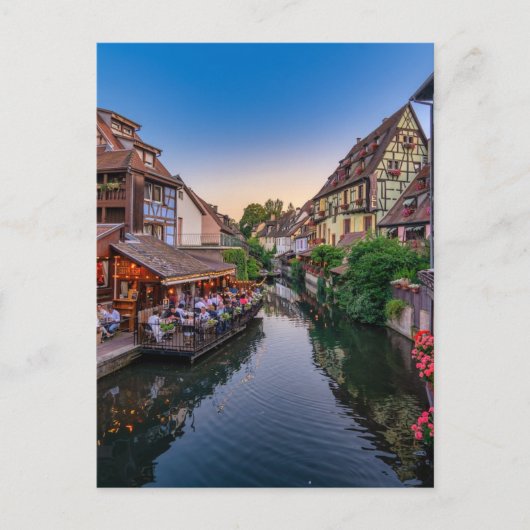 Alsace France Flower Water Canal                 インビテーションポストカード (正面)
