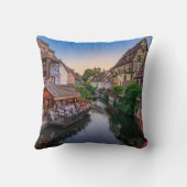 Alsace France Flower Water Canal                  クッション (裏面)