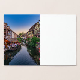 Alsace France Flower Water Canal 箔カード