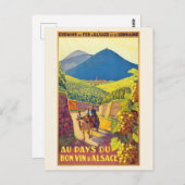 Alsace France Vintage Poster 1920s ポストカード (正面/裏面)