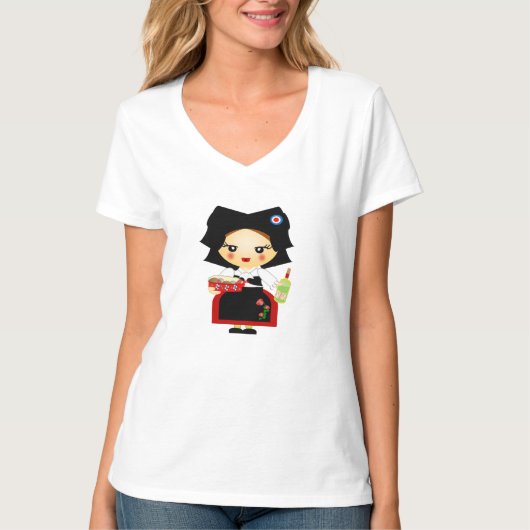 Alsacianの少し女の子 Tシャツ (正面)