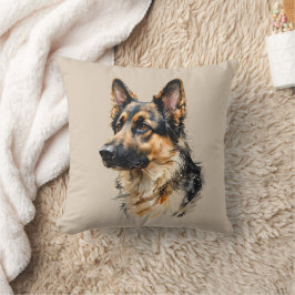 Alsation German Shepard Dog Art Cushion クッション