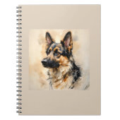 Alsation German Shepard Dog Art Design  ノートブック (正面)
