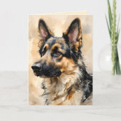Alsation German Shepard Dog Art Design Card カード (正面)