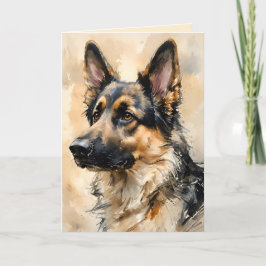 Alsation German Shepard Dog Art Design Card カード