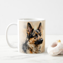 Alsation German Shepard Dog Art Design Mug コーヒーマグカップ
