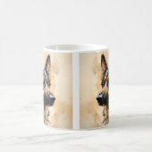 Alsation German Shepard Dog Art Design Mug コーヒーマグカップ (中央)