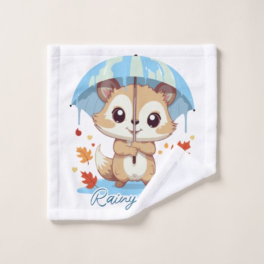 Also Rainy days ウォッシュタオル (ウォッシュタオル)