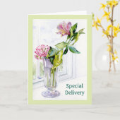 Alstroemeria花5 x 7折り畳みカード カード (黄色い花)