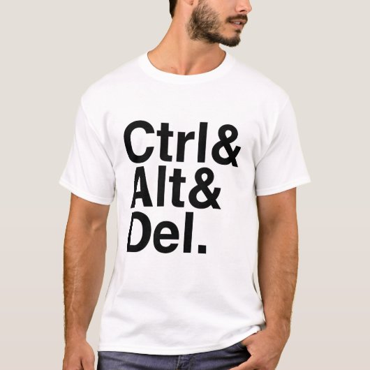 Altの削除Ctrl Alt Delを制御して下さい Tシャツ (正面)